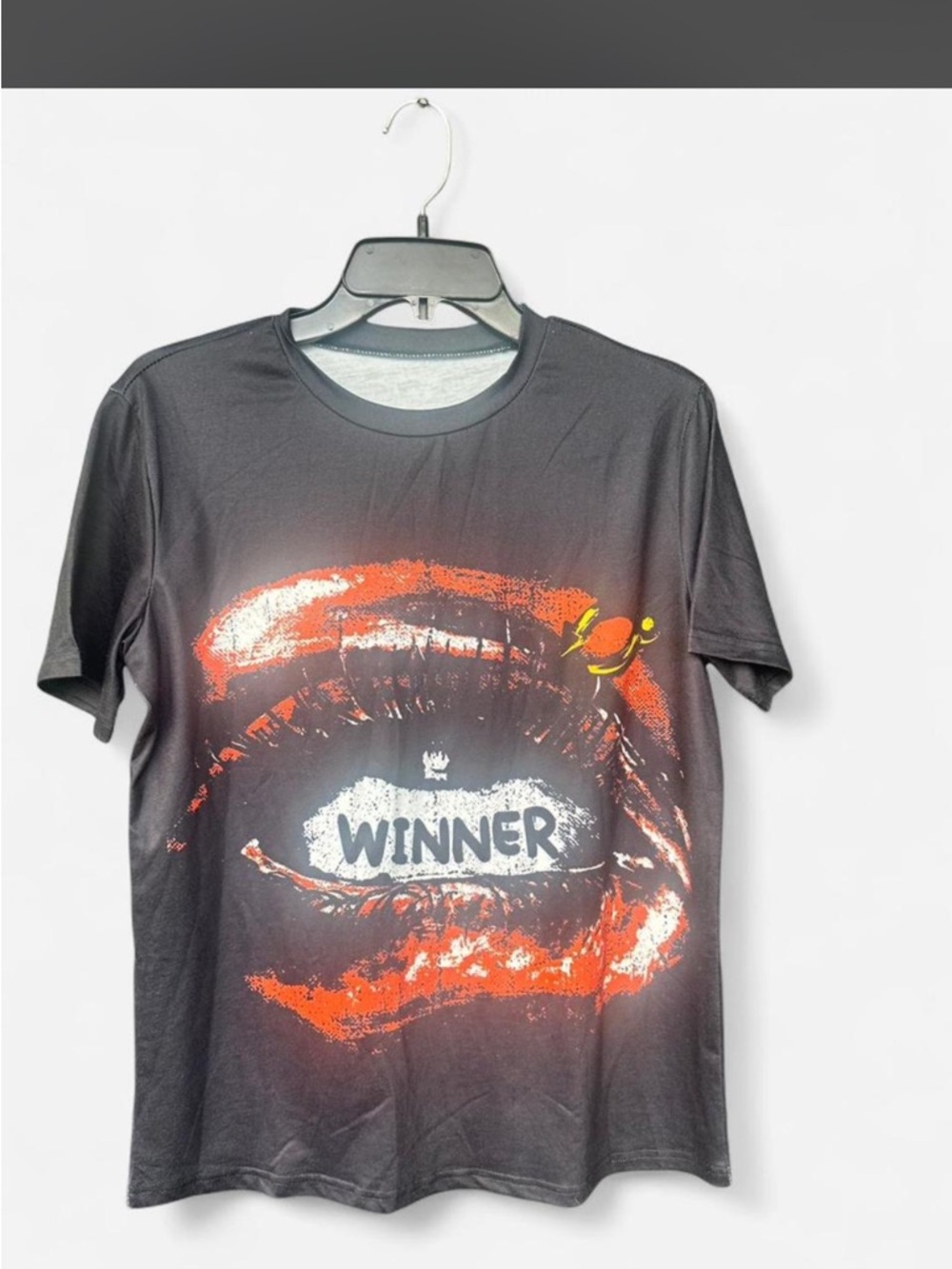 Winner Graphic Tee - Black with Red Accent